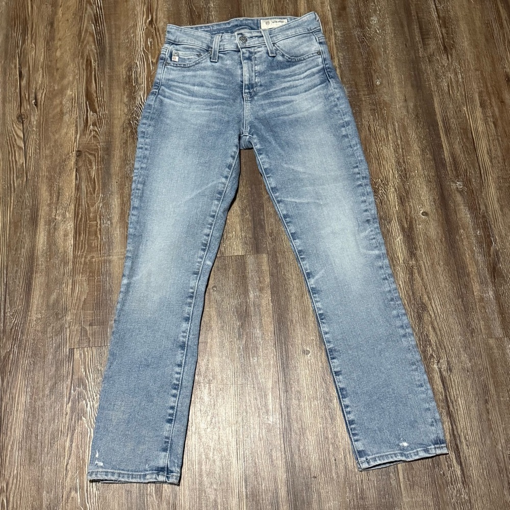 AG Adriano Goldschmied Mari Crop Jeans Women's 24 High Rise Slim Straight Denim